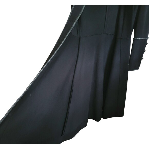 NWT Vintage Cadillac Mod 1960s Italian Pure Virgin Wool Long Black Sweater Flaws - Picture 7 of 16